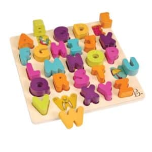 B.TOYS B. Alpha. B. tical - Buchstabenpuzzle aus Holz 26-teilig Mehrfarbig