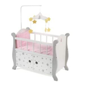 BAYER CHIC 2000 Puppenbett mit Mobile Stars grau