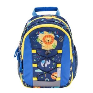 Belmil Kindergartenrucksack Mini Kiddy Kindergartenrucksack für 1-3 Jährige Kinder mit Brustgurt Little Jungle