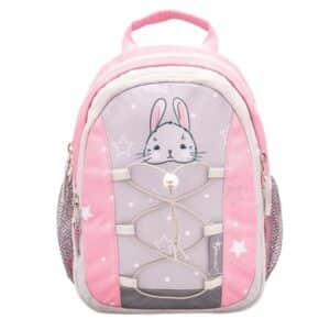 Belmil Kindergartenrucksack Mini Kiddy Kindergartenrucksack für 1-3 Jährige Kinder mit Brustgurt Woodland Animal Rabbit