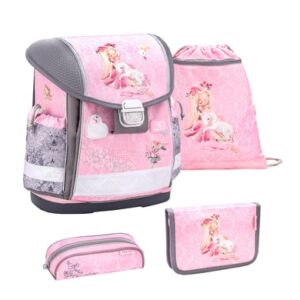 Belmil Schulranzen Classy Schulranzen Set 4-teilig mit Brustgurt Ballerina