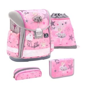 Belmil Schulranzen Classy Schulranzen Set 4-teilig mit Brustgurt Ballet Light Pink