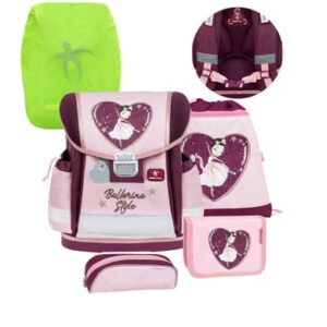 Belmil Schulranzen Classy Schulranzen Set 5-teilig mit Brustgurt Ballerina Style