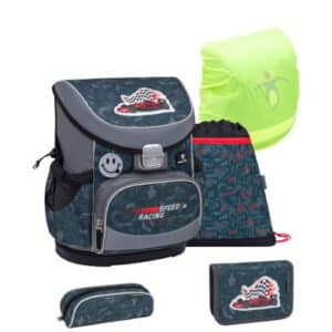 Belmil Schulranzen Mini Fit Schulranzen Set 5-teilig mit Brustgurt Red Dots