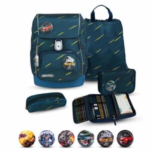 Belmil Schulranzen Premium Comfy Plus Set 5-teilig Orion Blue