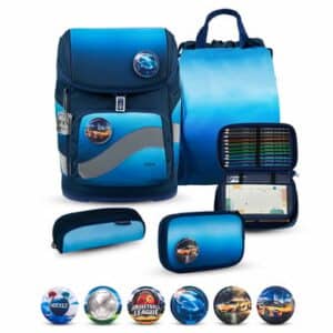 Belmil Schulranzen Premium Smarty Plus Set 5-teilig Blue Navy