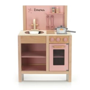 Beyounic Holzküche Kinderküche in rosa