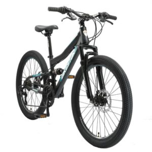 Bikestar Kinderrad Fully MTB Stahl 24 Zoll schwarz