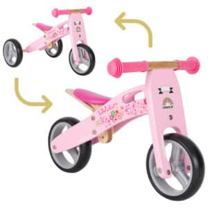 Bikestar Laufrad 7 Zoll Holz pink