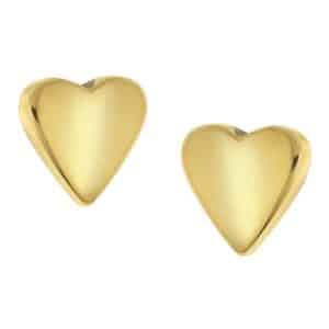 Boccia Herz-Ohrringe für Kinder Titan Goldfarben gold