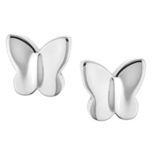 Boccia Kinder-Ohrringe Titan Ohrstecker Schmetterling silver