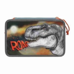 Depesche 3-Fach Federtasche Roar Dino World 20 x 13 cm bunt