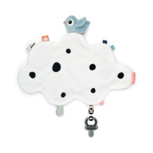 Done by Deer™ Baby-Kuscheltuch Happy Clouds Blau