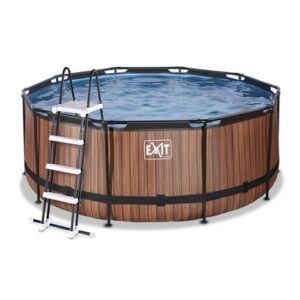 EXIT Wood Pool ø360x122cm mit Sandfilterpumpe
