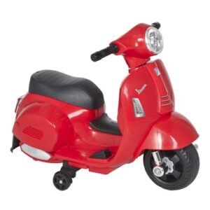 HOMCOM Elektrisches Kindermofa im Vespa Stil rot