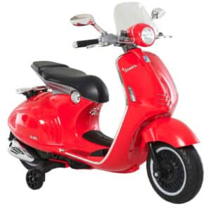 HOMCOM Elektrisches Kindermotorrad als Vespa rot