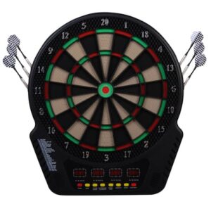 HOMCOM Elektronische Dartscheibe für bis zu 16 Spieler schwarz