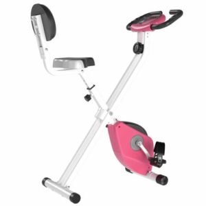 HOMCOM Fahrradtrainer mit Magnetwiderstand rosa/weiß