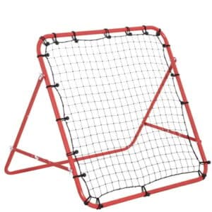 HOMCOM Fußball Rebounder mit verstellbaren Winkeln rot