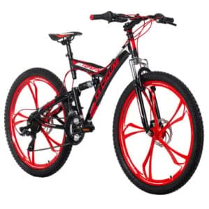 KS Cycling Mountainbike Fully 26 Zoll Topspin schwarz-rot