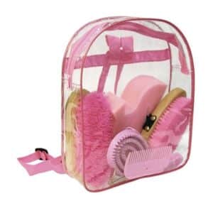 Kerbl Putz Rucksack Putzset Pflege Pferde Bürsten Striegel pink Pink