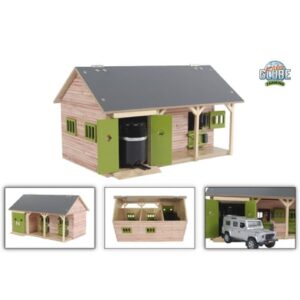 Kids Globe Farming Pferdestall mit 2 Pferdeboxen und Lagerraum Braun