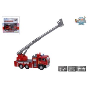 Kids Globe Farming Traffic Feuerwehrauto mit Drehleiter Rot Rot