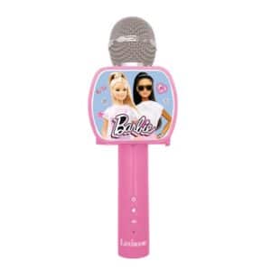 LEXIBOOK Barbie Bluetooth Karaoke-Mikrofon mit eingebautem Lautsprecher und Smartphone Stativ