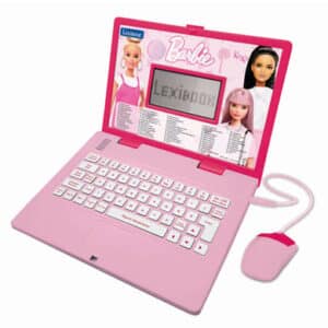 LEXIBOOK Barbie Zweisprachiger pädagogischer Laptop - 124 Aktivitäten (English/Deutsch)