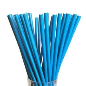 Luxentu Papier-Trinkhalme Jumbo 20 cm 100er Set blau