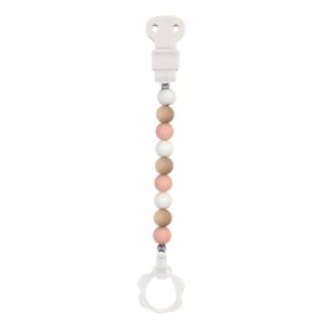 Nattou Schnullerkette rosa-weiss-beige