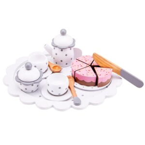 New Classic Toys Tee Set mit Schneidekuchen weiß