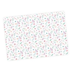Nikima Geschenkpapier 5 Bögen Blumen/Federn bunt Aquarell – 1