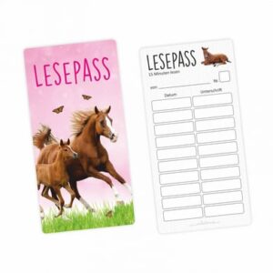 Nikima Lesepass Pferde Lesezeichen zum lesen üben Grundschule 10-100 Stück 100 Stück