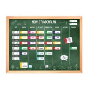 Nikima Stundenpläne magnetischer Stundenplan Tafel grün mit 90 Magneten grün