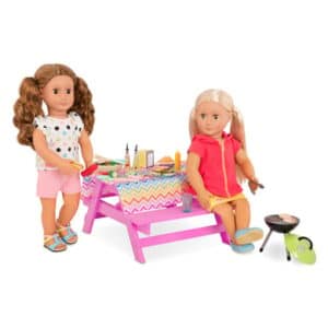 Our Generation Picknick-Tisch mit Snacks Mehrfarbig