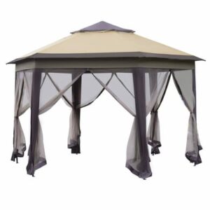 Outsunny Faltpavillon mit Tragetasche beige