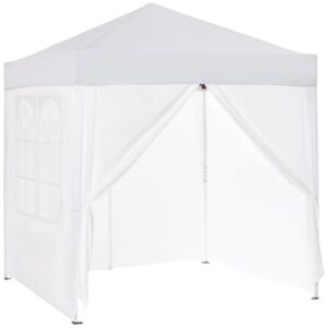 Outsunny Pavillon mit integrierten Klettverschlüssen weiß