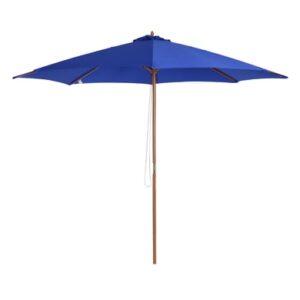 Outsunny Sonnenschirm mit leichtgängigem Seilzug blau