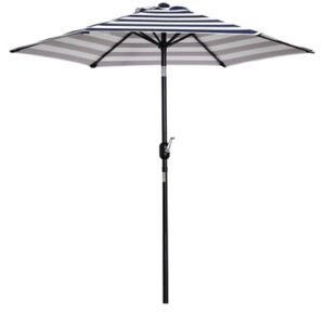 Outsunny Sonnenschirm mit verstellbarem Winkel blau/weiß
