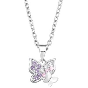 Prinzessin Lillifee Silber-Halskette für Kinder Schmetterlinge silver