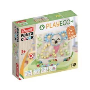 Quercetti PlayEco+ Mosaik-Steckspiel aus recyceltem Kunststoff: FantaColor PlayEco+ (310 Teile)