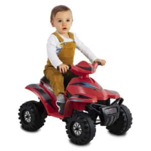 ROLLPLAY ATV Mini Quad Racing 6V red Kinderfahrzeug bis 2 km/h inkl. Ladegerät Rot Rot