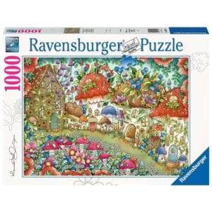 Ravensburger Niedliche Pilzhäuschen in der Blumenwiese bunt