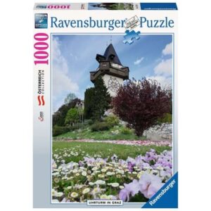 Ravensburger Uhrturm in Graz bunt