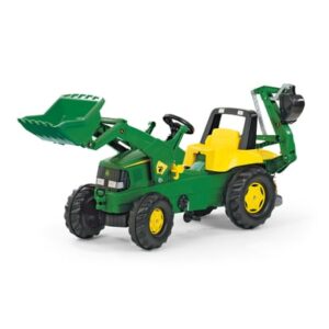 Rolly Toys Trettraktor John Deere + Frontlader Grün Grün