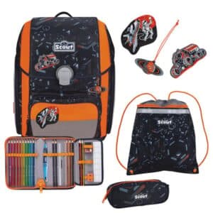 Scout Genius DIN - Schulranzen Set 4 tlg. mit Turnbeutel Space Data