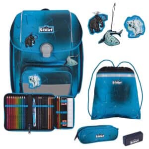 Scout Genius Exklusiv Safety Light - Schulranzen Set 5tlg. Polar blue