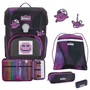 Scout Neo Exklusiv Movie Star - Schulranzen Set 5tlg. Pink Pixel