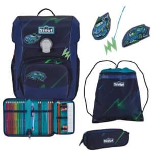 Scout Neo Exklusiv Superflash - Schulranzen Set 4tlg. City Lights